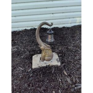 15" Outdoor Sculpture Figurine Statue Elephant Mother's Day Decorations Solar
